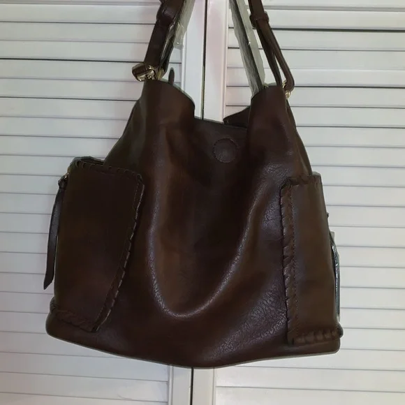 Elegant 3 in 1 Brown Women's Bag Set nwt - Picture 4 of 11